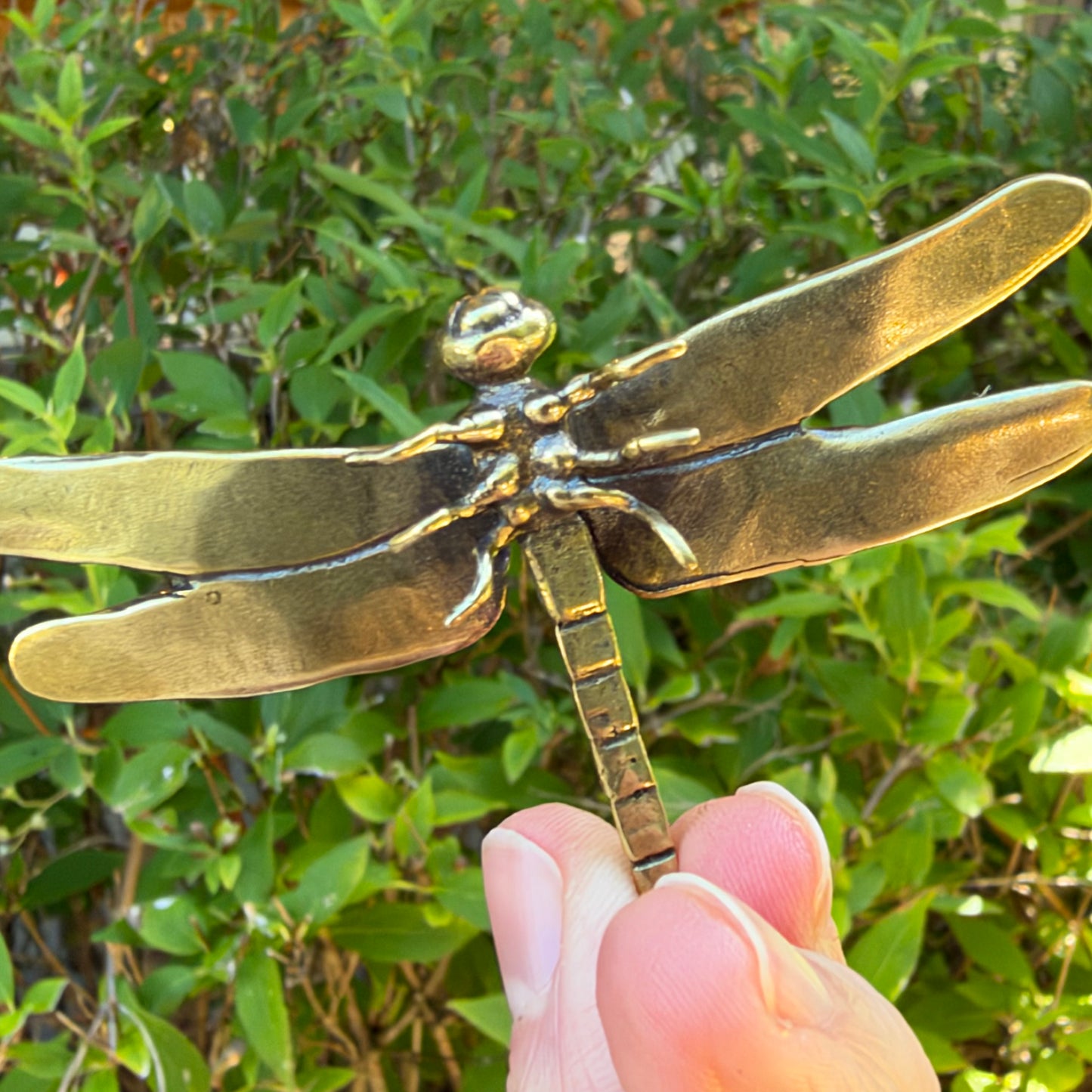 Dragonfly Figurine, Solid Brass Spirit Animal