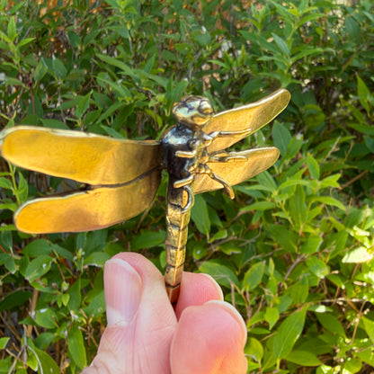 Dragonfly Figurine, Solid Brass Spirit Animal