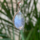 Rare Dumortierite in Quartz Pendant