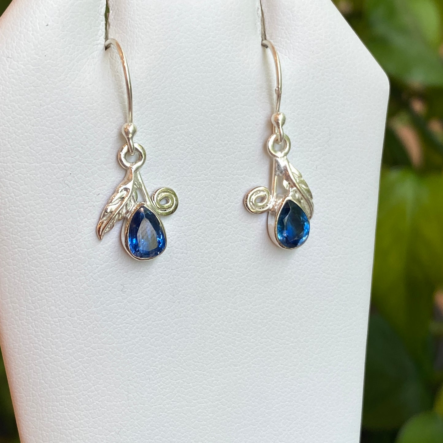 Kyanite Earrings, Sterling Silver