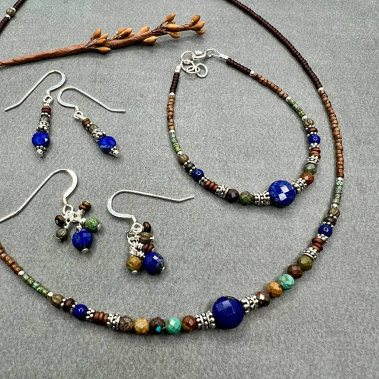 Earthrise Lapis Jewelry Collection, Handmade in Wisconsin