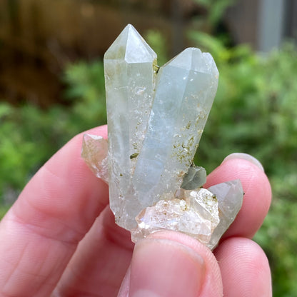 Lime Epidote on Quartz, Turkey
