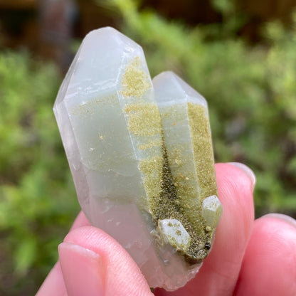 Lime Epidote on Quartz, Turkey