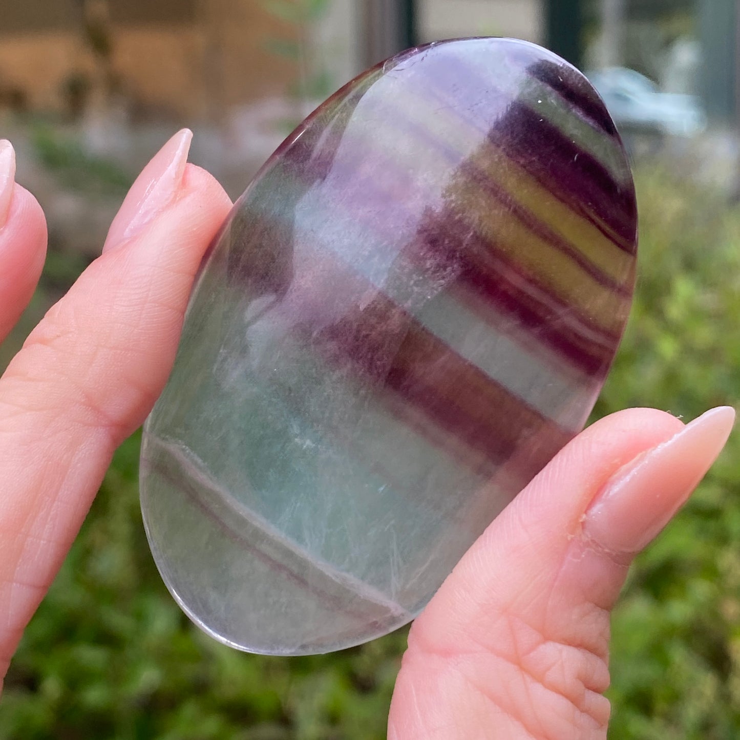 Candy Fluorite Palm Stone