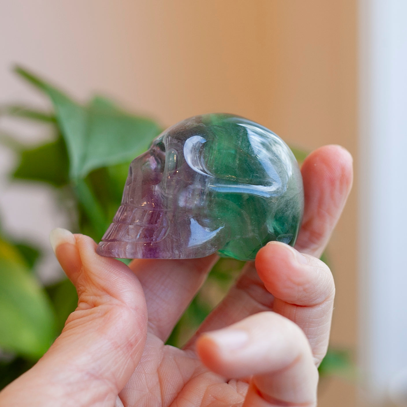 Rainbow Fluorite Skull