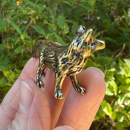 Fox Figurine, Solid Brass Spirit Animal