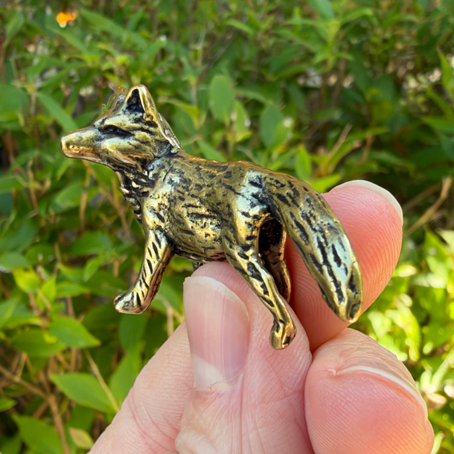 Fox Figurine, Solid Brass Spirit Animal