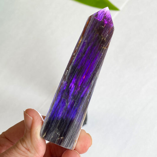 Gem Lepidolite Tower