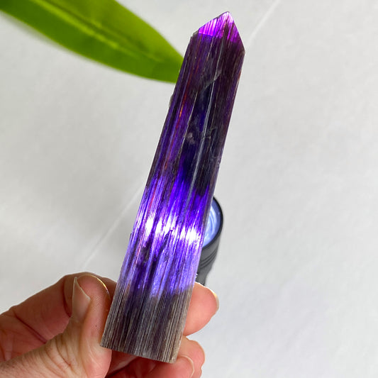 Gem Lepidolite Tower