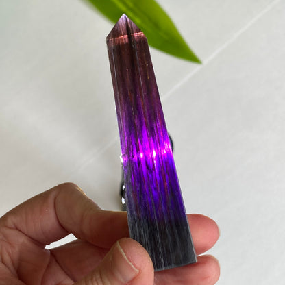 Gem Lepidolite Tower