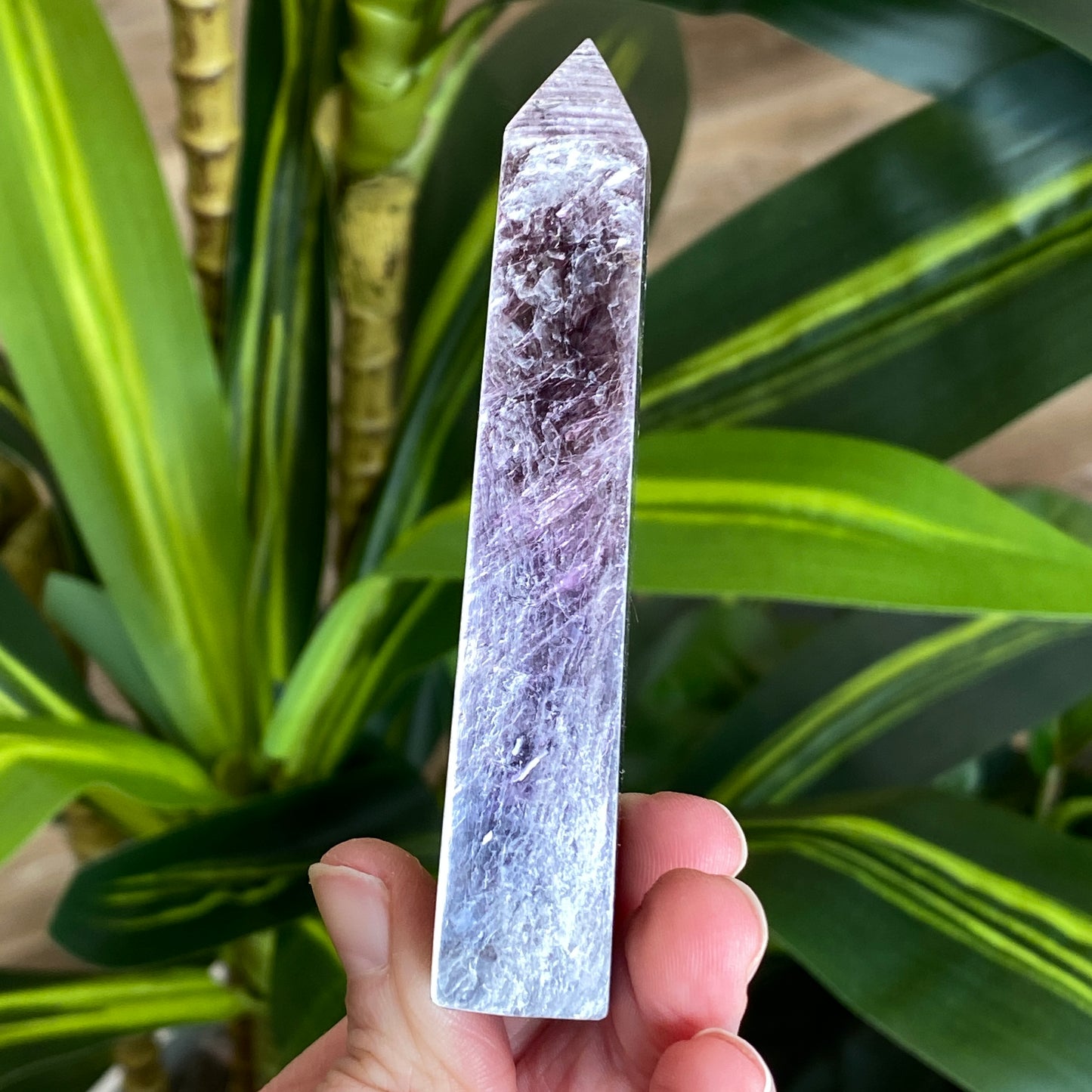 Gem Lepidolite Tower