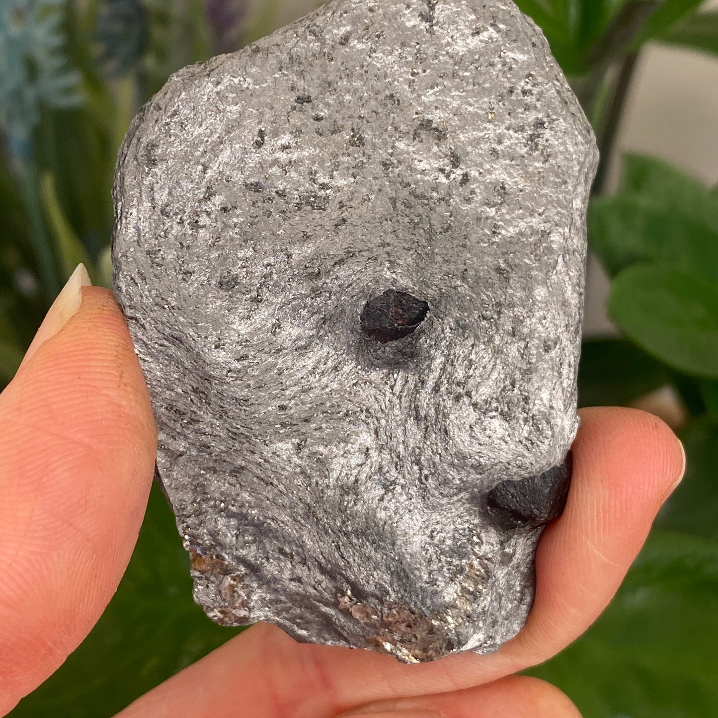 Garnet in Graphite, Red Embers Mine Massachusetts