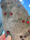 Garnet in Graphite from Red Embers Mine, Erving, Massachusetts