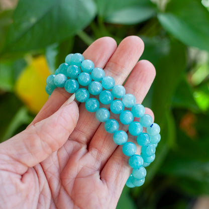 Gel Amazonite Bracelet, 8mm