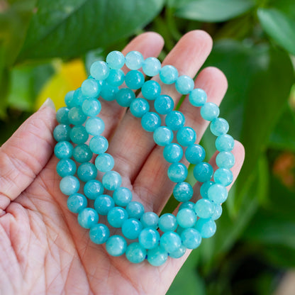 Gel Amazonite Bracelet, 8mm