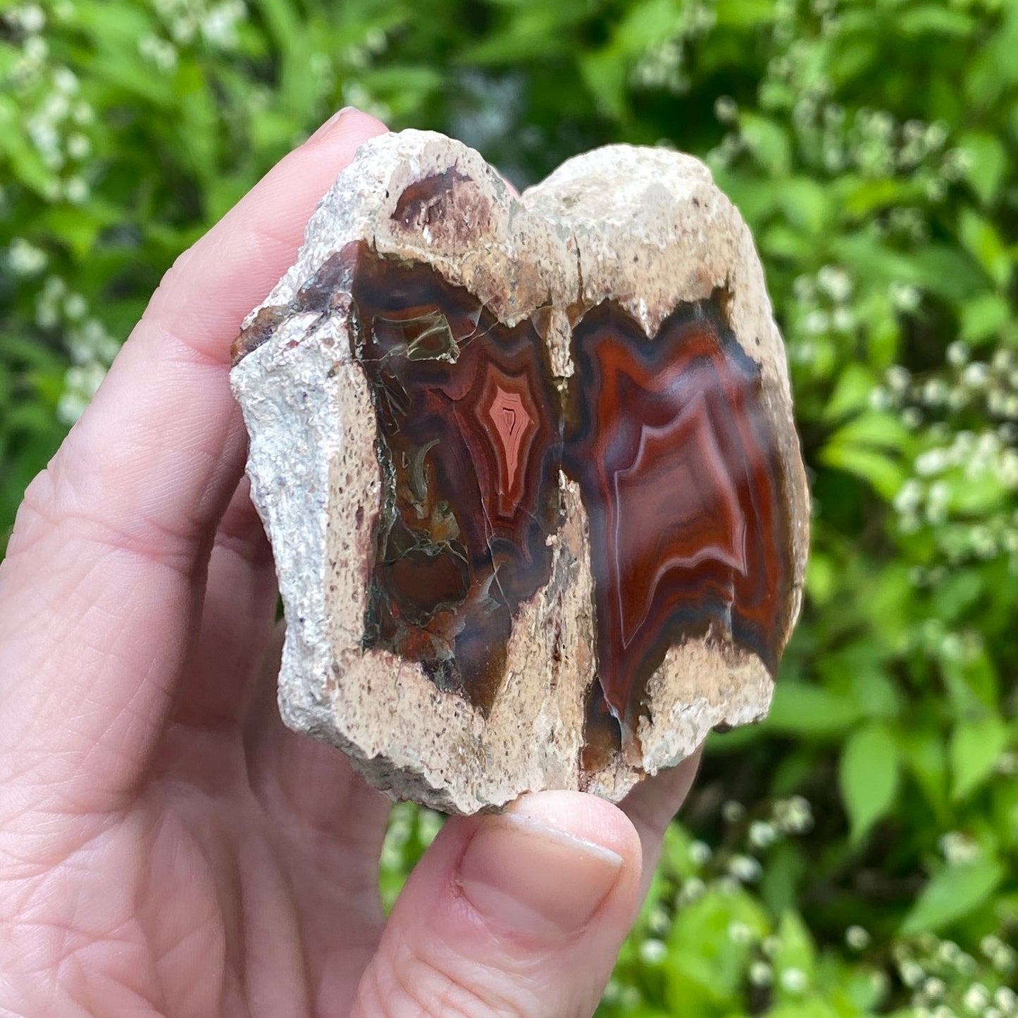 Vivid Red Thunder Egg Geode, Saxony Germany, St. Egidien