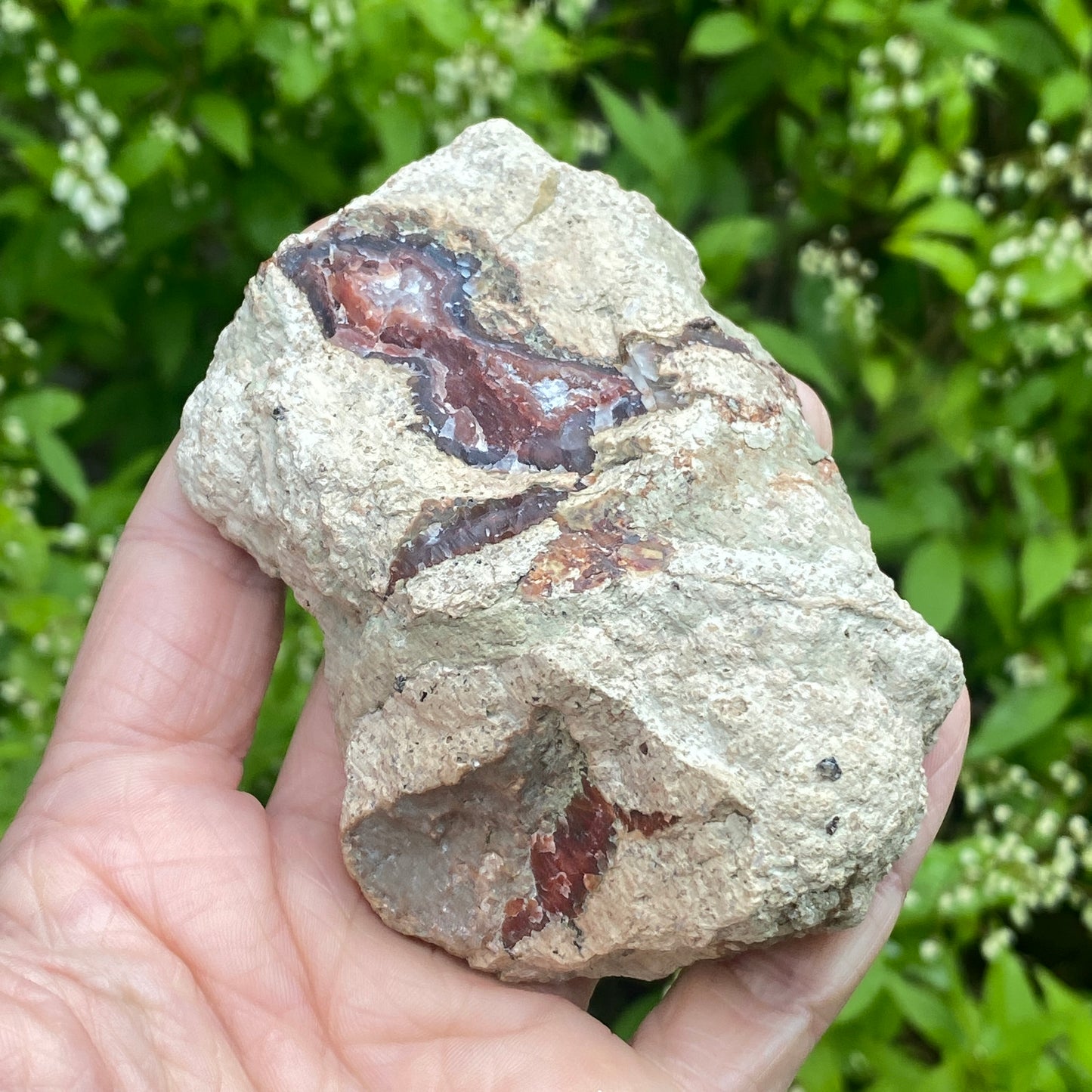 Vivid Red Thunder Egg Geode, Saxony Germany, St. Egidien