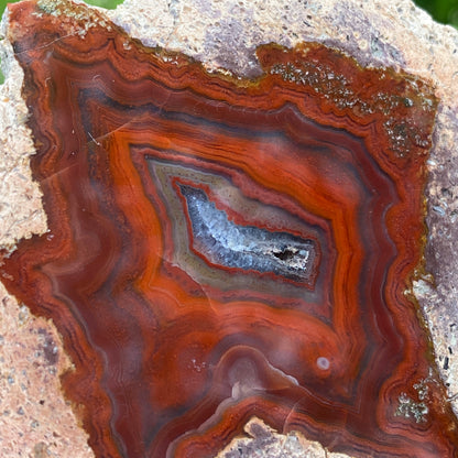 Vivid Red Thunder Egg Geode, Saxony Germany, St. Egidien