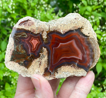 Vivid Red Thunder Egg Geode, Saxony Germany, St. Egidien