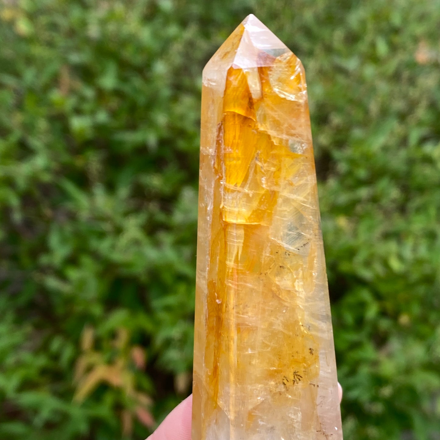 Golden Quartz with Dendrites, Obelisk