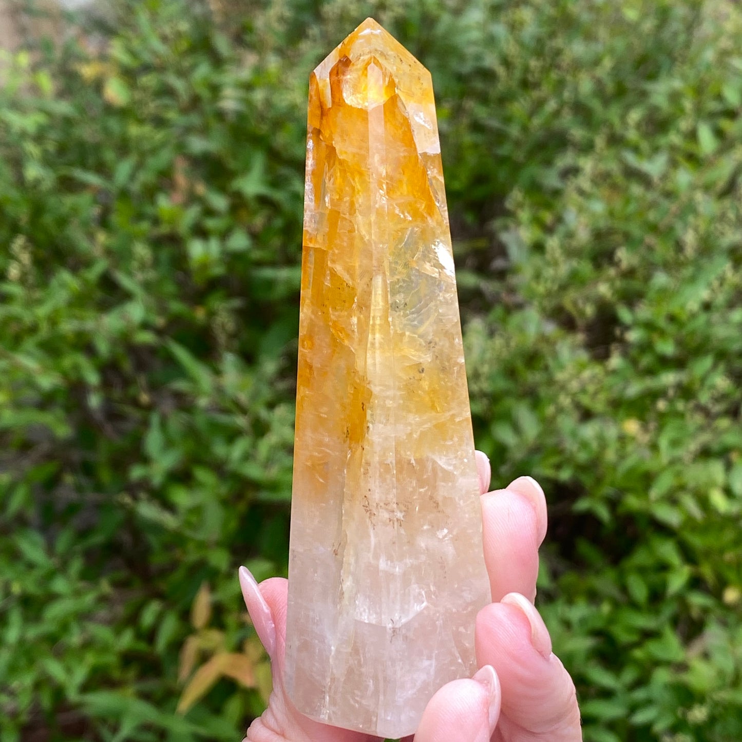 Golden Quartz with Dendrites, Obelisk