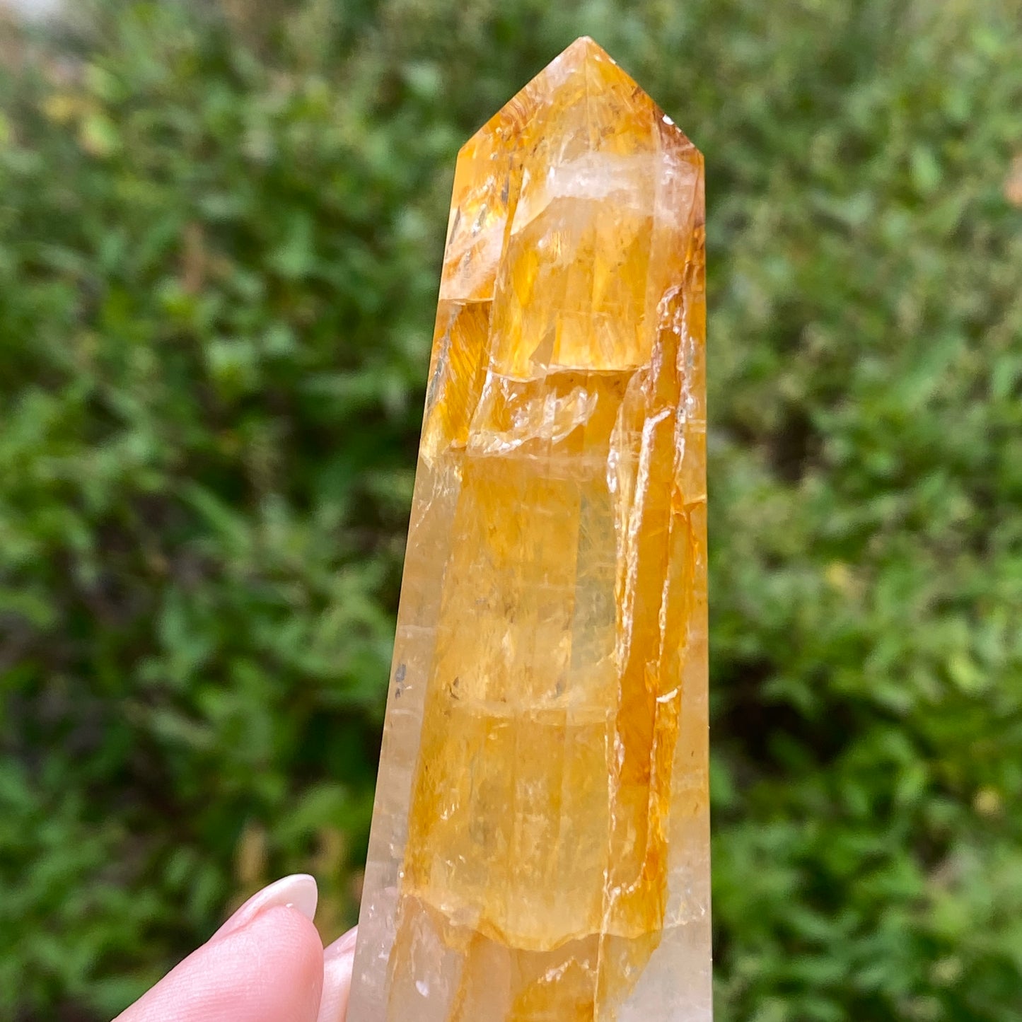 Golden Quartz with Dendrites, Obelisk