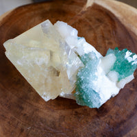 Stunning Calcite and Electric Green Apophyllite Specimen