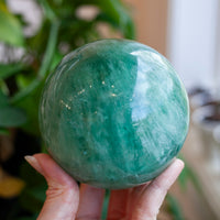 Green Fluorite Sphere, 92mm
