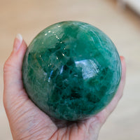 Green Fluorite Sphere, 92mm