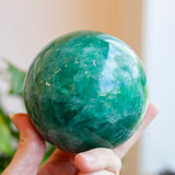 Green Fluorite Sphere, 89mm