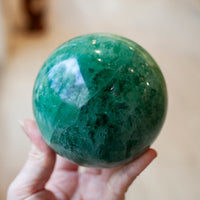 Green Fluorite Sphere, 92mm