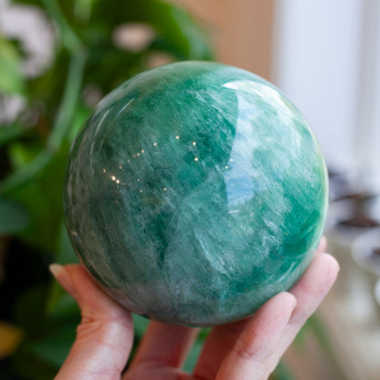 Green Fluorite Sphere, 92mm