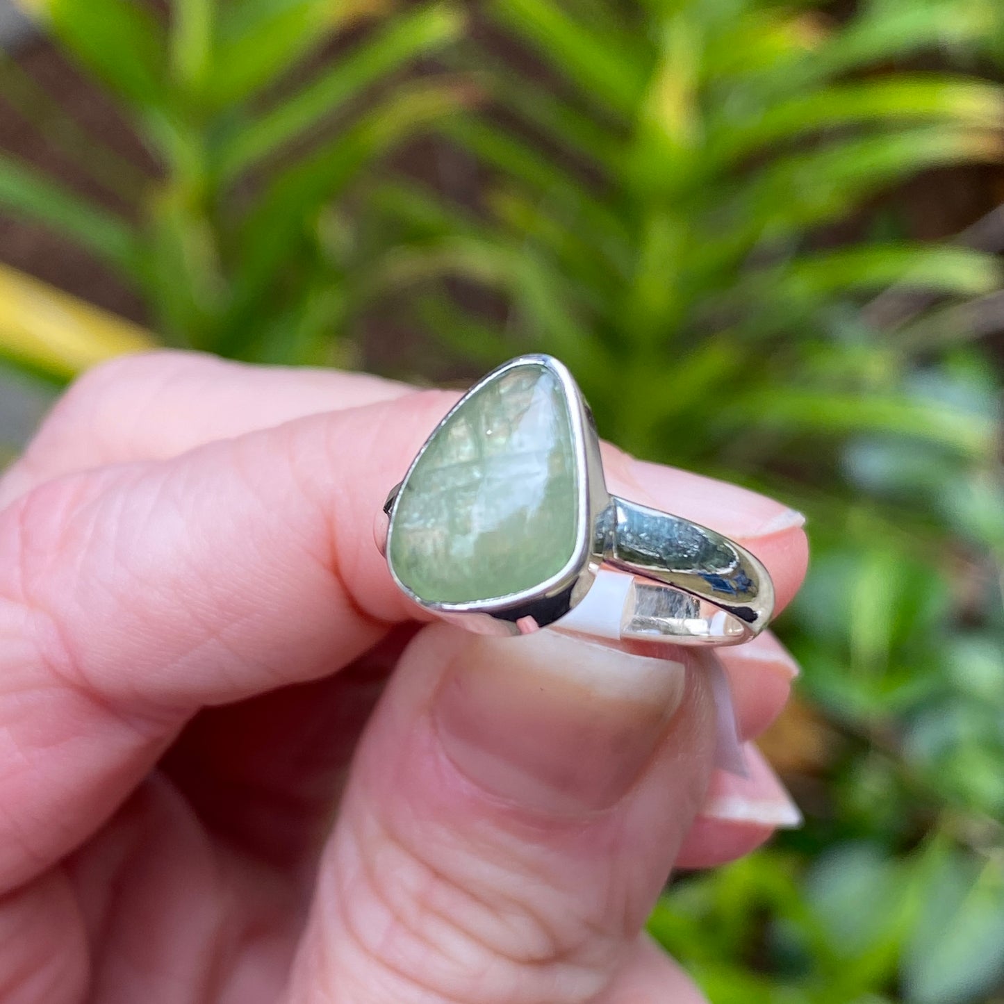 Green Kyanite Ring, Size 7