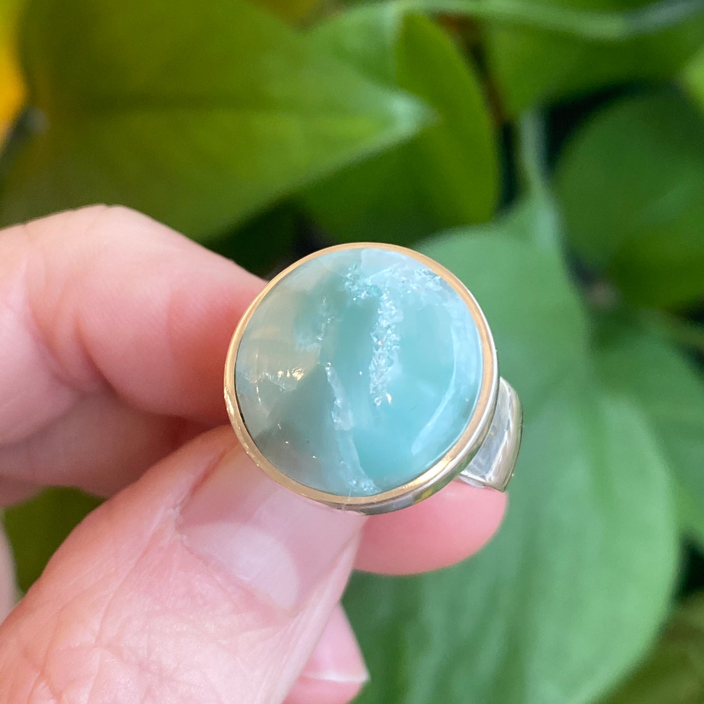 Garnierite, Green Moonstone Ring, Size 6