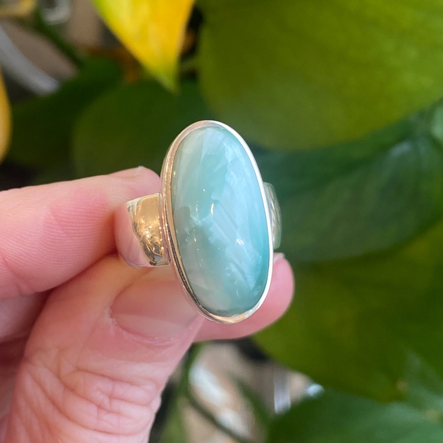 Garnierite, Green Moonstone Ring, Size 7