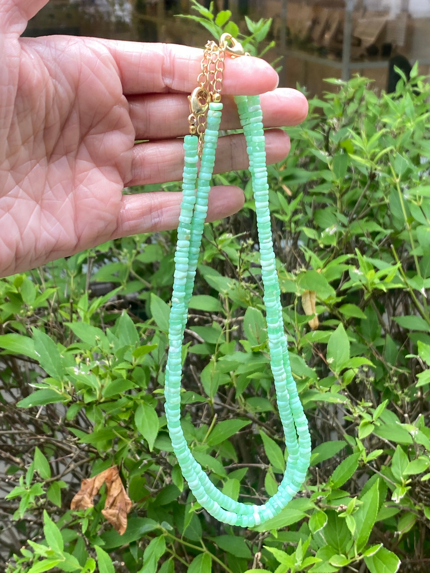Peruvian Green Opal Necklace