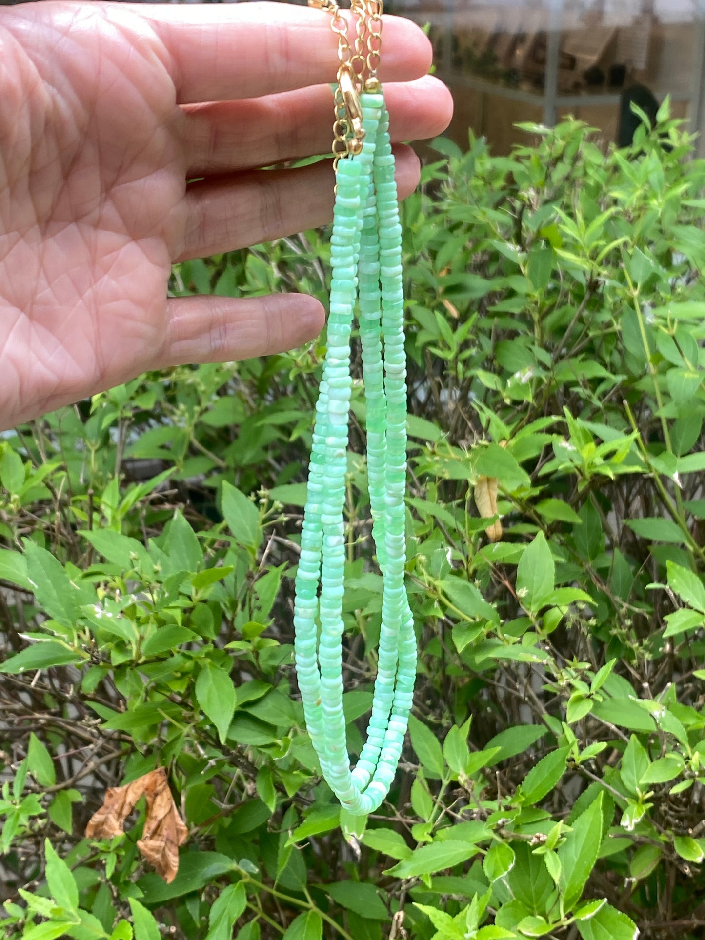 Peruvian Green Opal Necklace