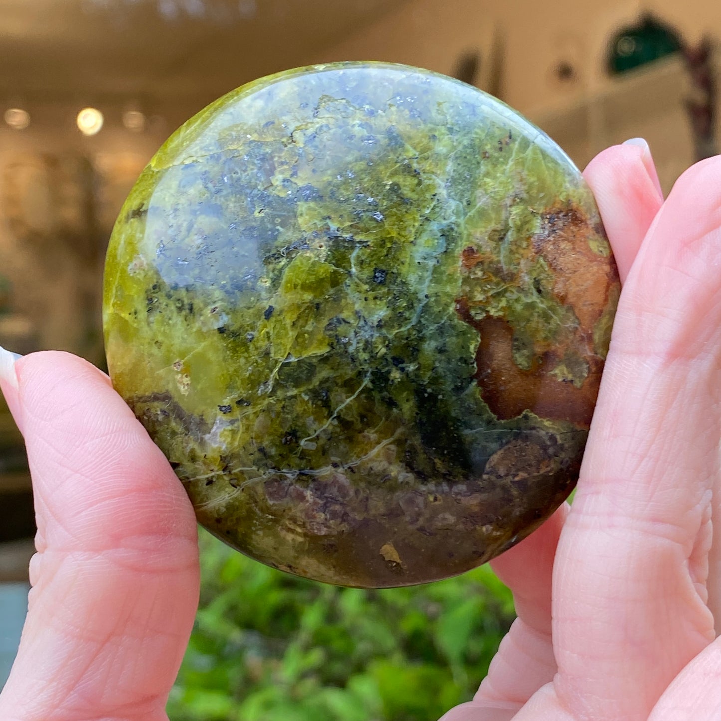 Green Opal Palm Stone