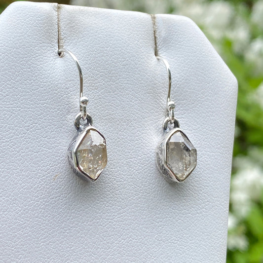 Herkimer Diamond Earrings, .925 Sterling Silver