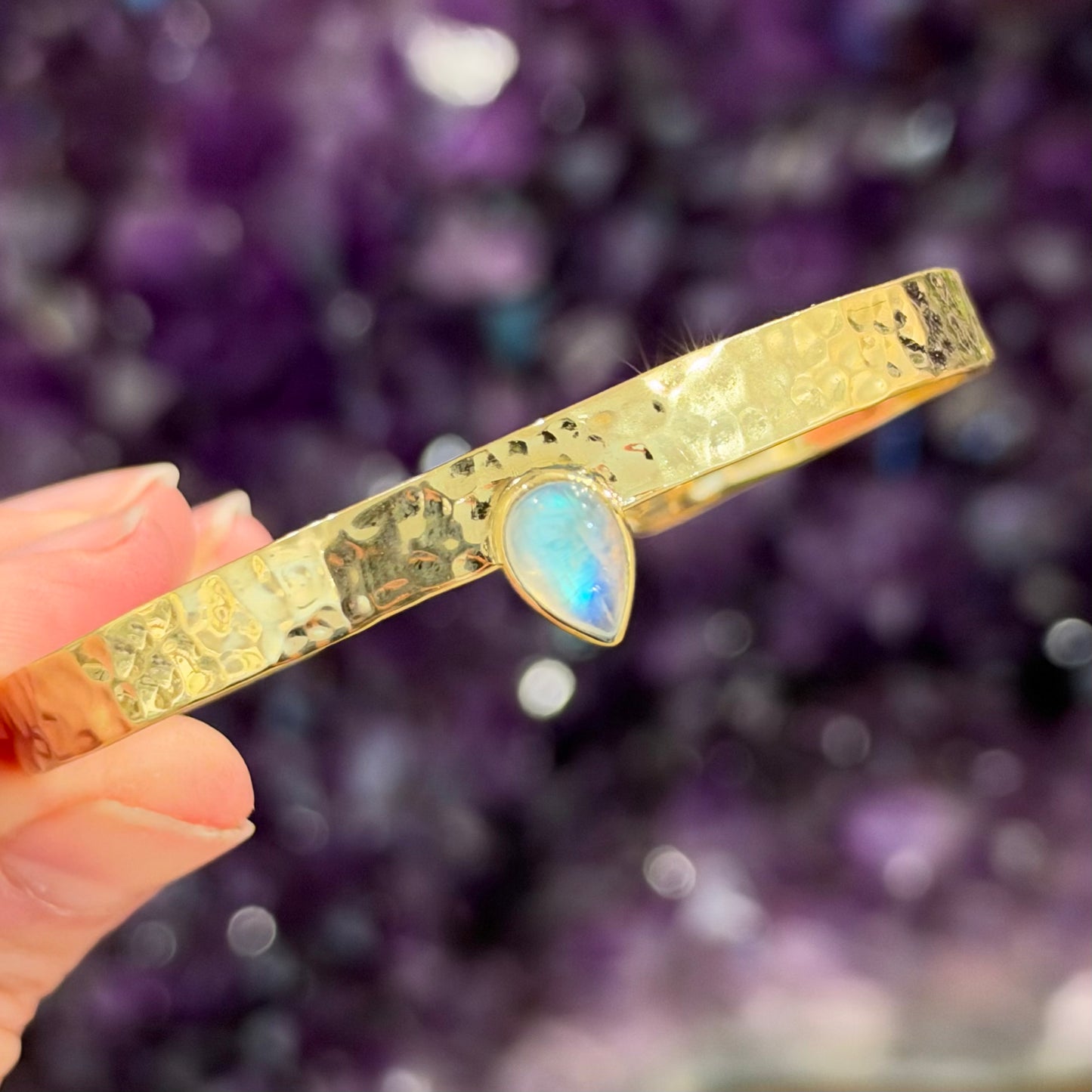 Moonstone Cuff Bracelet, Fair Trade