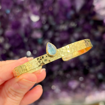 Moonstone Cuff Bracelet, Fair Trade