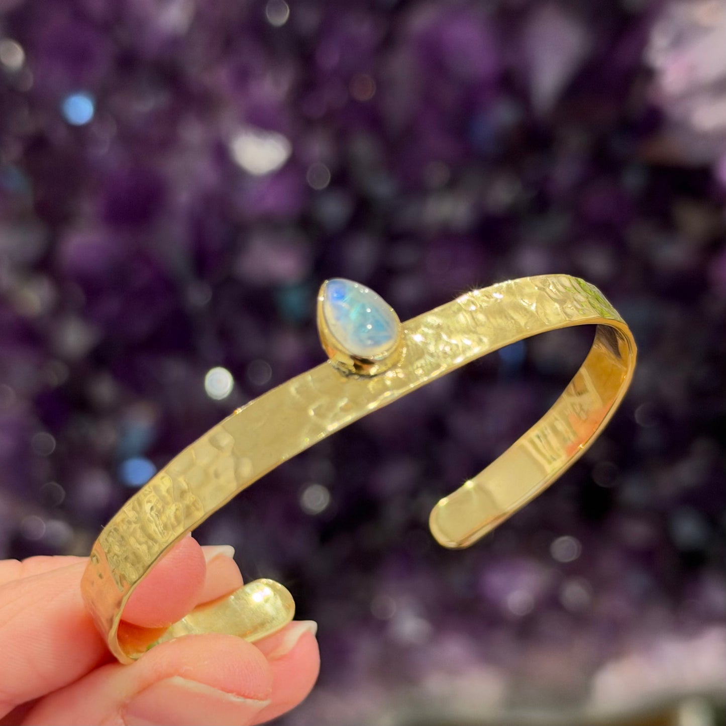 Moonstone Cuff Bracelet, Fair Trade