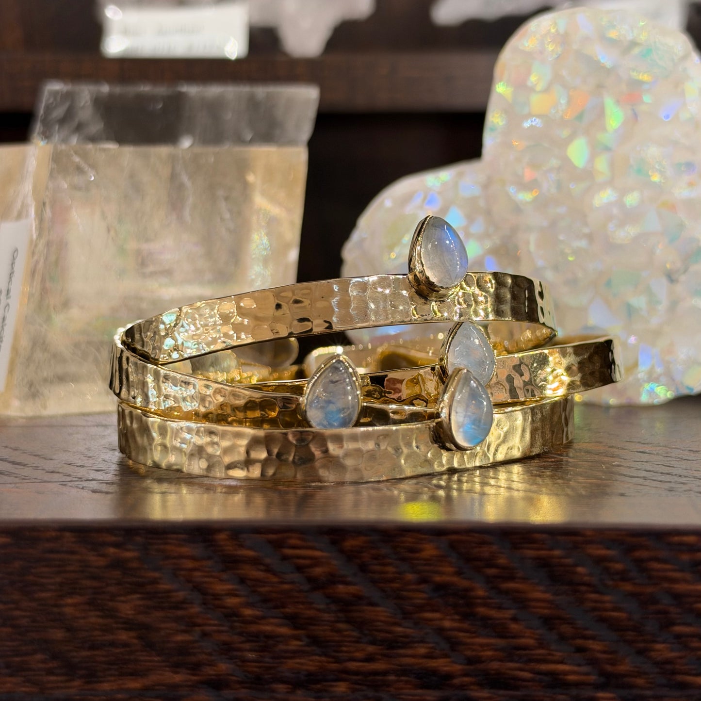 Moonstone Cuff Bracelet, Fair Trade