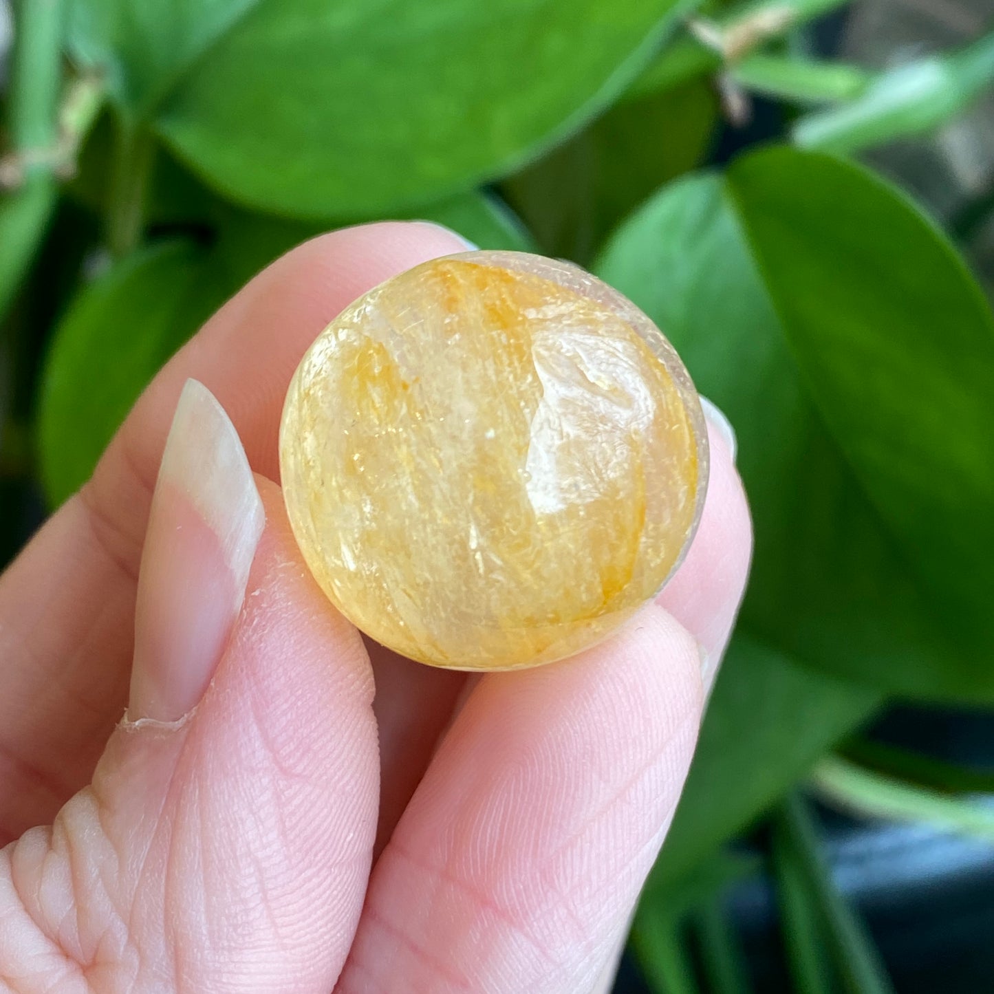 Golden Healer Quartz Tumbled Stone, Yellow Hematoid Quartz