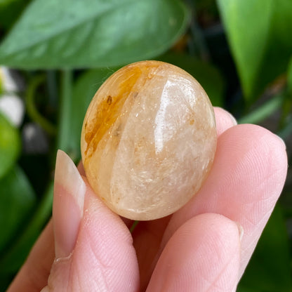 Golden Healer Quartz Tumbled Stone, Yellow Hematoid Quartz