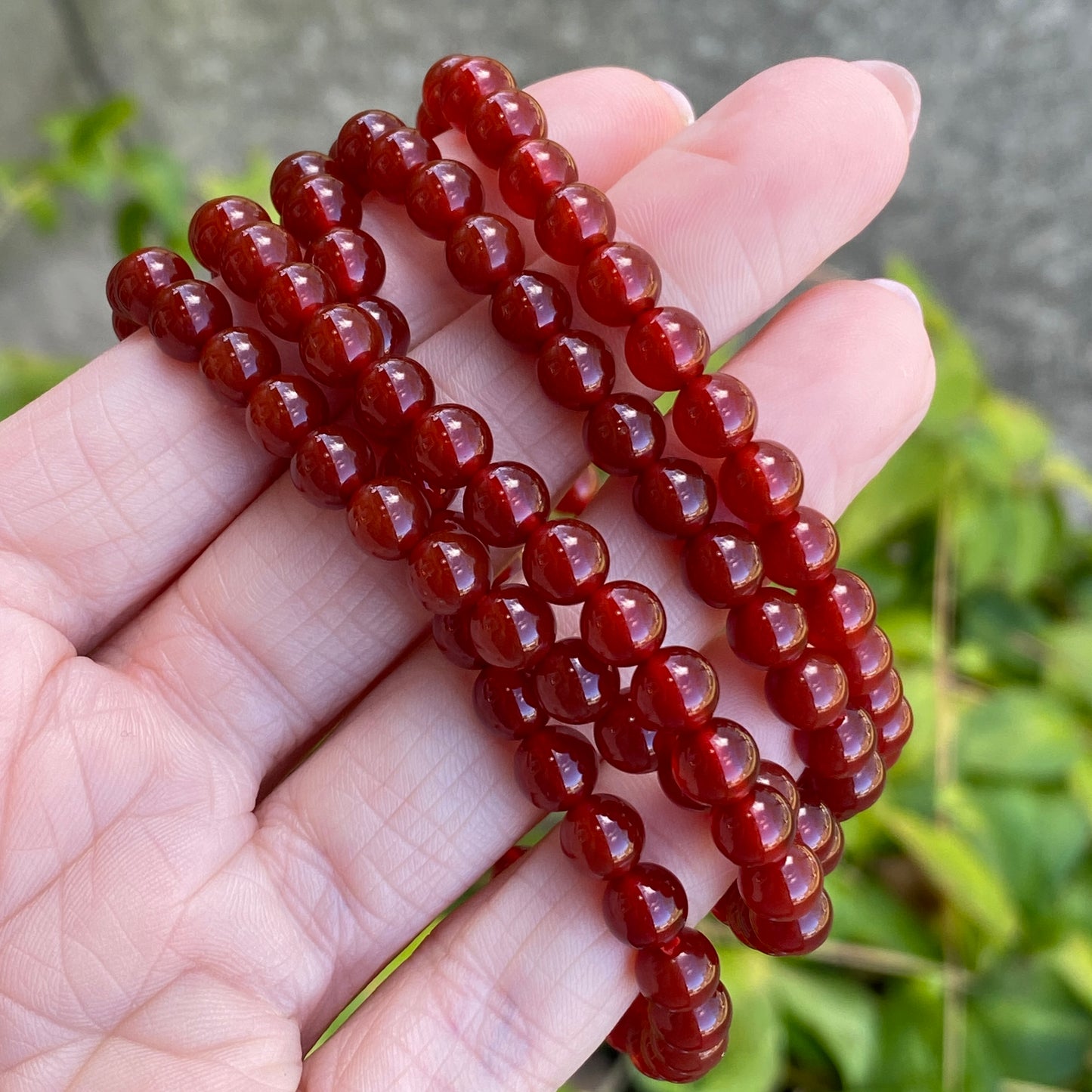 Carnelian Bracelet, 6mm