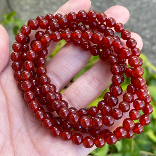 Carnelian Bracelet, 6mm