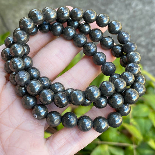 Pyrite Bracelet, 8mm