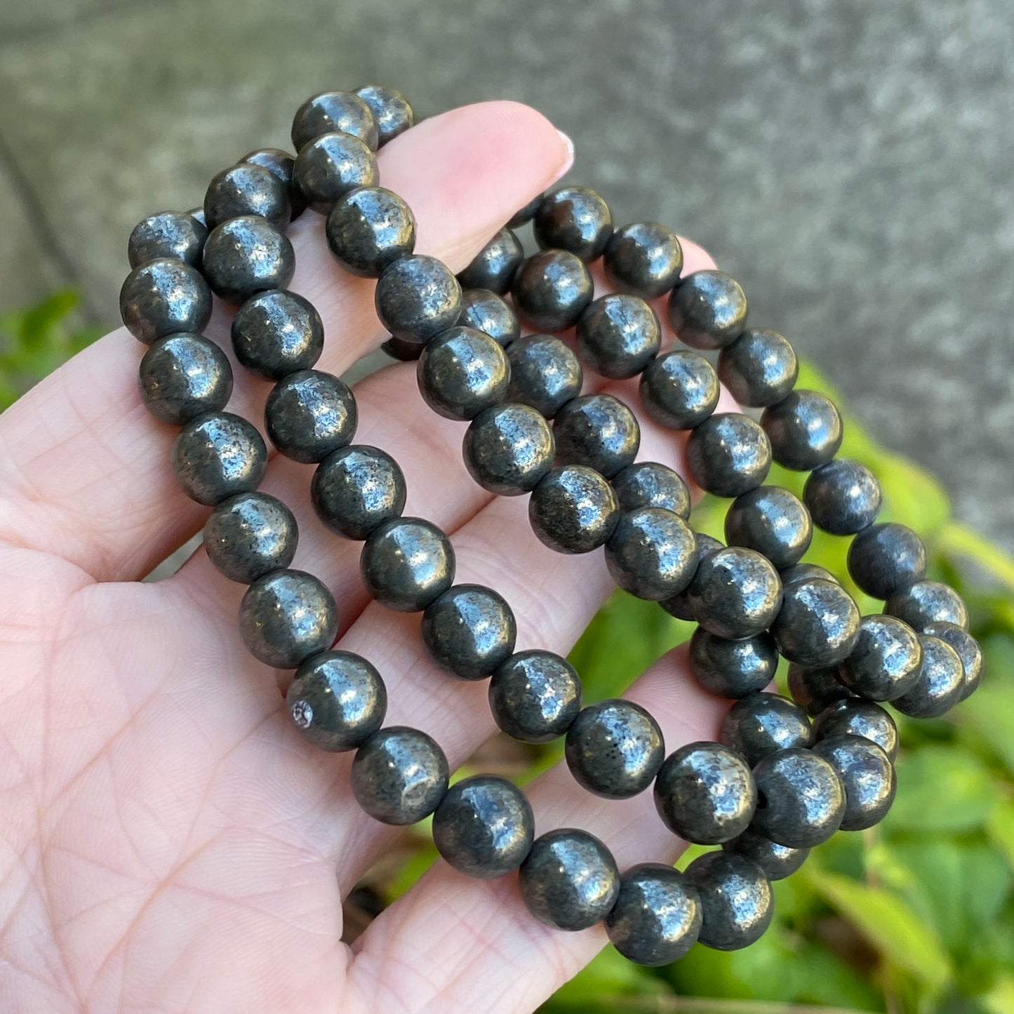 Pyrite Bracelet, 8mm