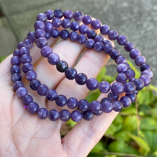 Lepidolite Bracelet, 6mm